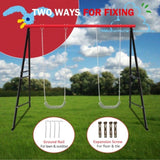 ZNTS Swing Stand Frame,Swing Set Frame for Both Kids and Adults,500 Lbs Heavy-Duty Metal A-Frame Backyard 88815579