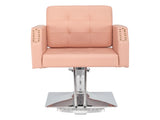 PVC leather aluminum alloy foot pedal rivet type square chassis high oil pump barber chair 150kg 96072423