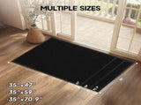 1PC Black PVC Composite Commercial Entrance Mat, 90x150x1.2cm, Extra-Long & Thick Heavy-Duty Floor 76398588