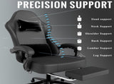 Gaming Chair with Pocket Spring Cushion and Footrest, Ergonomic Computer Chair for Adults, 54842068