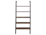 5-Layer Wall-Mounted Density Board Iron Frame Display Rack 23.62*11.81*70.87in Retro Brown with 95329862