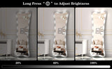 Hollywood Full Length Mirror with Lights Full Body Vanity Mirror with 3 Color Modes Lighted Standing W708P235365