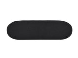 Fuji 49" Upholstered Oval Storage Bench, Ebony Black Boucle B2719P238463