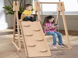 4-in-1 Juniper Indoor Play Gym - Jungle Gym Playset with Baby Swing, Slide, Ladder, and Climbing W2644P233324