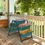 ZNTS Raised Garden Planter Bed, Tiered Planter Stand with 5 Boxes, Vertical Raised Garden Bed for Herbs, 61146457