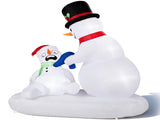 5.91FT Melting Snowman with Hair Dryer Christmas Inflatable Decoration, 5 LED Lights, 210D 38718022
