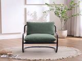 Ergonomic Low Profile Accent Armchair, Heavy-Duty Metal Frame Upholstered Reading Side Chair, 70841377