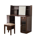 Elegant makeup vanity desk with 3 modes Adjustable Lighted Mirror,modern dressing table set with N844P257533W