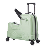 ZNTS 22 Inch Kid's Ride on Suitcase Children's Trolley Luggage with Spinner Wheels \Lock\Safty 79103016