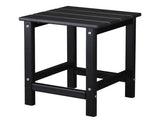 36*36*47cm Single Layer Square HDPE Side Table Black 05086135