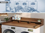 Washer Dryer Countertop with Non-slip Pads, Laundry Wood Shelf Topper with Edge, 54" Width x 27.5" W2641P446883