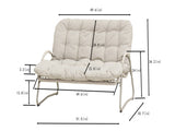 Premium Outdoor PE Rattan Double Chair with Metal Frame Ultimate Comfort & Durability for Your W3990P462708