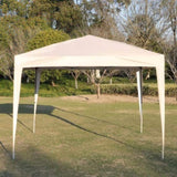 ZNTS Outdoor 10x 10Ft Pop Up Gazebo Canopy Tent with 4pcs Weight sand bag,with Carry Bag-Beige W419P147525