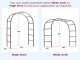 7'8" H x 4'5" W Metal Garden Arch Trellis,Adjustable Arbor Trellis for Garden Climbing Plants 55496277