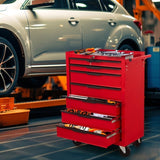 7-Drawering Tool Chest Cabinet, Large Capacity Metal Tool Box with Wheels and Cylinder Locking, W3037P241998