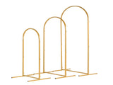(5.9ft4.9ft3.9ft) Three-Piece Set Wedding Arc Top Iron Art Wedding Iron Arch Gold 17309543