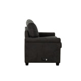 Convertible Twin Sleeper Sofa with USB Ports, Modern Upholstered Sofa Bed, Living Room 2-Seater B011P198404