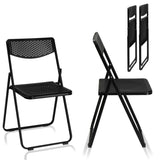 ZNTS 4 Pack Plastic Folding Chairs, Lightweight Stackable Commercial Chairs, Portable Event Seats Indoor 82654466