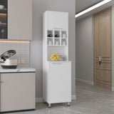 Attica 80" High Double Cabinet Kitchen Pantry , Storage Cabinet, Six spice Cubbies and Four Shelves B070P286454