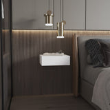 White Wall-Mounted Floating Nightstand B062P175152