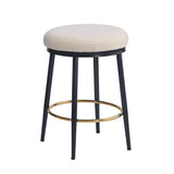24.75'' Modern Counter Stools Set of 2,White Counter Stools with iron Frame,Sponge N780P189729W