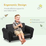 Kids Sofa Set with Footstool-Black 00812977