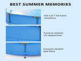 10FT * 30IN Round Above Ground Pool with Blue Iron Frame 87735699