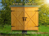 Outdoor Storage Shed with Lockable Door, Wooden Tool Storage Shed with Detachable Shelves and Pitch 28814055