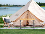 2.3ft Aluminum Camping Folding Table wood grain color 09531023