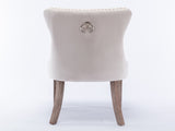 Modern, High-end Tufted Solid Wood Contemporary Velvet Upholstered Dining Chair with Wood Legs 28715564