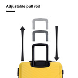 3 Piece Luggage Sets ABS Lightweight Suitcase with Two Hooks, Spinner Wheels, TSA Lock, , 53573622