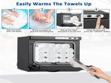 Hot Towel Warmer for Facials Massage, Esthetician Towel Heating Cabinet Black, Aluminum Chamber, 76911330