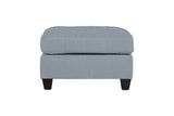 Living Room Furniture Cocktail Ottoman Grey Linen Like Fabric 1pc Plush Ottoman Wooden Legs B011104192