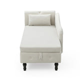 Aijia 60" Velvet Multifunctional Storage Chaise Lounge Buttons Tufted Nailhead Trimmed Solid Wood W111753127