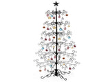 6ft Wrought Iron Christmas Tree, Metal Ornament Display Tree Stand for for Holiday Party Home Decor, 58428504