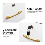 15mm E0 particleboard linen two draw three holes with lock salon cabinet white 85364125