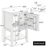 ZNTS 20" Bathroom Vanity with Sink, Bathroom Cabinet with Soft Closing Door, Storage Rack and Open Shelf, N725P220604B