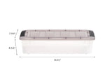 5.8 Qt. Plastic Storage Bins with Lids, Stackable Storage Containers, Totes, 12 Pack 48023666