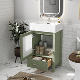 20-Inch bathroom vanity with ceramic sink and ample storage - ideal for small bathrooms WF324691AAF