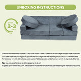 14 pcs Kids Sofa Modular Play Couch Convertible Toddlers Couch Set Furniture Sofa Set for Bedroom 02890898