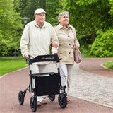 Outdoor Rolling Rollator Walker 9.5" All-Terrain Wheels, 6-Level Adjustable , Foldable, 84641640