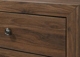 1pc Transitional 2-Drawer Nightstand with Metal Hardware Brown Cherry Finish Bedroom Furniture B011P144384