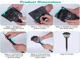 6Pack Solar Powered Stake Light Decorative Landscape Lamp IP45 Waterproof Auto On Off 80420771