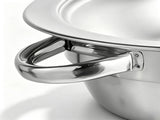 2pcs Stainless Steel Glass 6L Viewable Disassembly Buffet Stove, Oval Shape, Silver 81833216