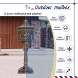 ZNTS Polar Aurora Mailbox Cast Aluminum Bronze Mail Box Postal Box Security Heavy Duty New W2505P151720