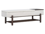 TREXM Farmhouse Upholstered Storage Bench with Hidden Compartment, Modern Entryway Bench for Living N715P308014P