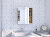 Labelle Medicine Cabinet With Mirror, Five Internal Shelves, Single Door -Pine B20091925