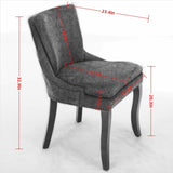 Modern Dining Set of 2,Double-layer Cushioned Chenille fabric Upholstered Accent Side Leisure W1143P207920