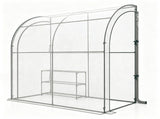 7 x 3.5 x 7 Feet Lean-To Walk-In Greenhouse with 3-Tier Shelves, Waterproof & Sun-Proof PE Wall 08339290
