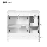 36" Bathroom Vanity with Ceramic Sink, Standard and Double-Layer Drawers, Soft Close Doors, N729P289163K